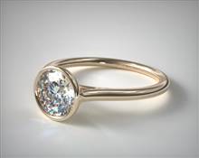 Comfort Fit Bezel Set Engagement Ring in 18K Yellow Gold 1.70mm Width Band (Setting Price) | James Allen