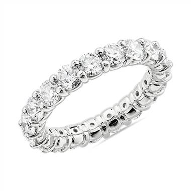 Comfort Fit Round Brilliant Diamond Eternity Ring in 18k White Gold (3 ct. tw.)