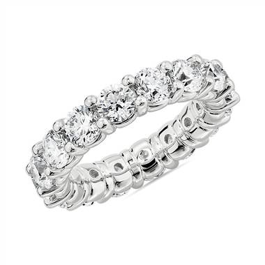 Comfort Fit Round Brilliant Diamond Eternity Ring in 18k White Gold (5 ct. tw.)