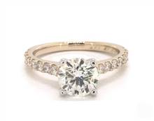 Common Prong Diamond Side Stone Engagement Ring in 14K Yellow Gold 2.20mm Width Band (Setting Price) | James Allen