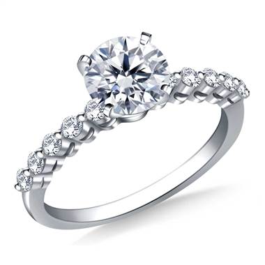 Common Prong Set Diamond Engagement Ring in Platinum (1/3 cttw.)