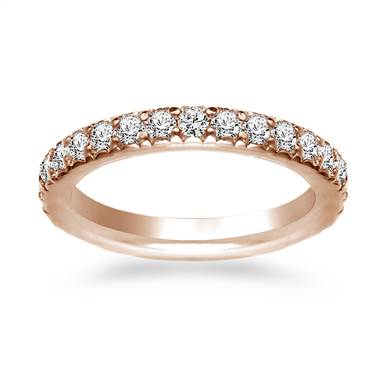 Common Prong Set Diamonds in 14K Rose Gold Eternity Ring for Ladies (0.81 - 0.96 cttw.)
