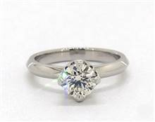 Compass Point Prong Solitaire Engagement Ring in 18K White Gold 4mm Width Band (Setting Price) | James Allen