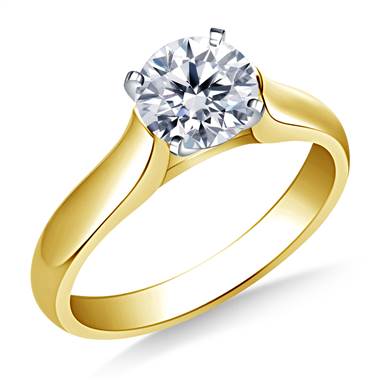Contour Solitaire Diamond Engagement Ring in 14K Yellow Gold (2.9 mm)
