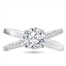 Criss Cross Diamond Engagement  Setting | Adiamor