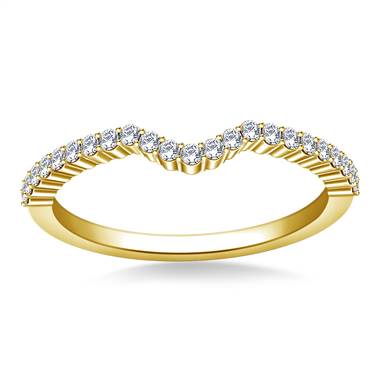Curved Diamond Matching Wedding Band in 14K Yellow Gold (1/8 cttw.)