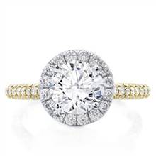 Custom 3 Row Pave Engagement Setting | Adiamor
