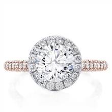 Custom 3 Row Pave Engagement Setting | Adiamor