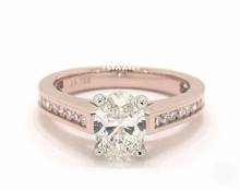 Delicate Channel-Set Engagement Ring in 14K Rose Gold 2.50mm Width Band (Setting Price) | James Allen