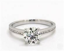 Delicate Channel-Set Engagement Ring in 18K White Gold 2.50mm Width Band (Setting Price) | James Allen
