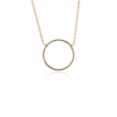 "Delicate Circle Necklace in 14k Yellow Gold"