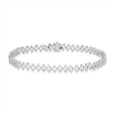 "Delicate Diamond Lace Tennis Bracelet in 14K White Gold (2 ct. tw.)"