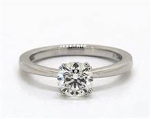 Delicate Double-Prong Curved Solitaire Engagement Ring in 14K White Gold 1.90mm Width Band (Setting Price) | James Allen