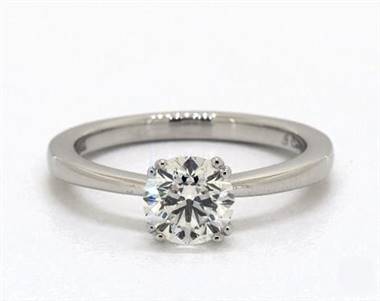 Delicate Double-Prong Curved Solitaire Engagement Ring in Platinum 1.90mm Width Band (Setting Price)