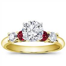 Diamond and Ruby Engagement Setting | Adiamor