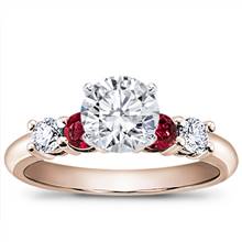 Diamond and Ruby Engagement Setting | Adiamor
