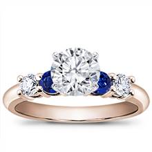 Diamond and Sapphire Engagement Setting | Adiamor