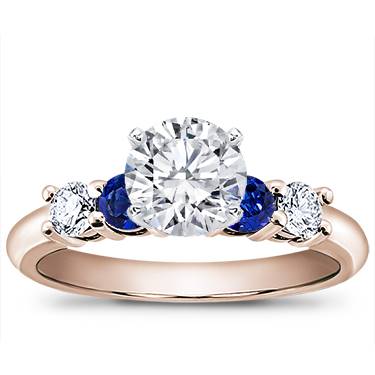 Diamond and Sapphire Engagement Setting