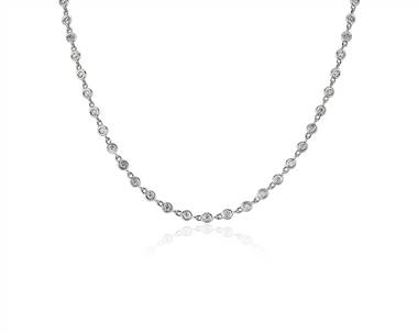 Diamond Bezel Necklace In 14k White Gold (1 5/8 ct. tw.)