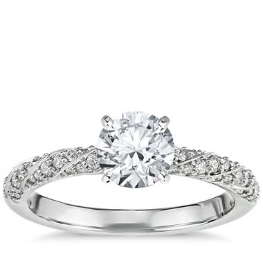 Diamond Rope Twist Engagement Ring in 14k White Gold (1/3 ct. tw.)