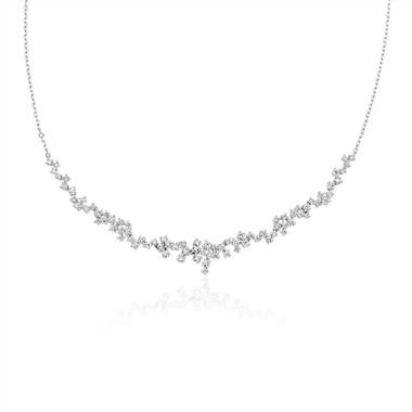 Diamond Scatter "V" Necklace in 14k White Gold (1 1/2 ct. tw.)