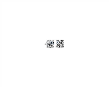 Diamond Stud Earrings In 14k White Gold (3 ct. tw.)