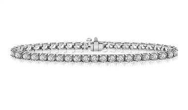 Diamond Tennis Line Bracelet in 14K White Gold (8 cttw.)