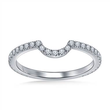 Diamond Wedding Band with Curve in 14K White Gold (1/3 cttw.)