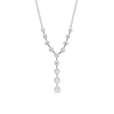 Diamond Y-Necklace in 18k White Gold (1/2 ct. tw.)