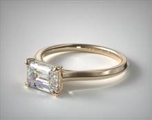 East West Knife Edge Cathedral Engagement Ring in 14K Yellow Gold 2.00mm Width Band (Setting Price) | James Allen