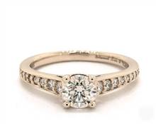 Elegant Graduated 18-Diamond Pave Engagement Ring in 14K Yellow Gold 2.10mm Width Band (Setting Price) | James Allen