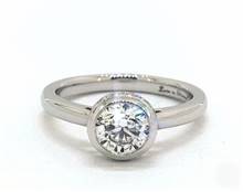 Elegant Pave Crown Bezel Engagement Ring in 14K White Gold 2.3mm Width Band (Setting Price) | James Allen