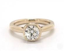 Elegant Pave Crown Bezel Engagement Ring in 18K Yellow Gold 2.3mm Width Band (Setting Price) | James Allen