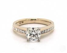 Elegant Princess Channel Engagement Ring in 14K Yellow Gold 2.80mm Width Band (Setting Price) | James Allen