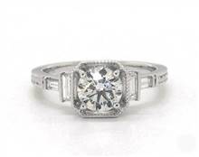 Embellished Basket, Baguette Diamond Engagement Ring in 14K White Gold 1.80mm Width Band (Setting Price) | James Allen