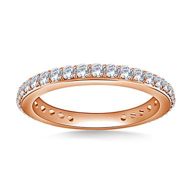 Embellished Round Diamond Eternity Ring in 14K Rose Gold (0.60 - -0.74 cttw.)