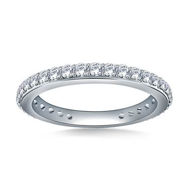 Embellished Round Diamond Eternity Ring in 14K White Gold (0.60 - 0.74 cttw.)