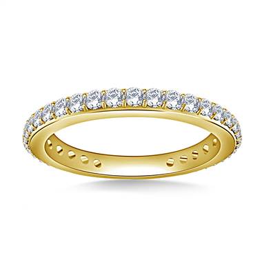 Embellished Round Diamond Eternity Ring in 14K Yellow Gold (0.60 - 0.74 cttw.)