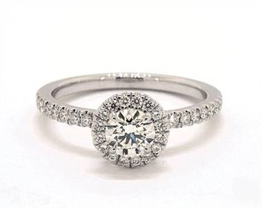 Embellished UnderGallery Halo .39ctw Engagement Ring in 14K White Gold 1.90mm Width Band (Setting Price)