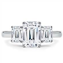 Emerald Cut 3 Stone Engagement Ring Setting | Adiamor