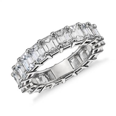 Emerald Cut Diamond Eternity Ring in Platinum (6 ct. tw.)