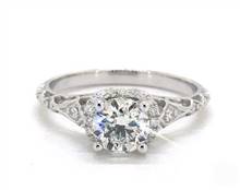 Enchanted Petite Filagree Engagement Ring in 14K White Gold 4mm Width Band (Setting Price) | James Allen