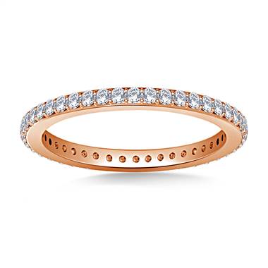 Eternity Ring with Prong Set Round Diamonds in 14K Rose Gold (0.40 - 0.48 cttw.)