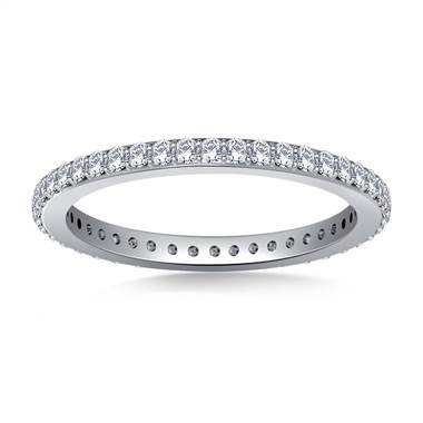 Eternity Ring with Prong Set Round Diamonds in 14K White Gold (0.40 - 0.48 cttw.)