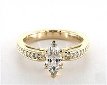 Femine Scroll-Design Vintage Pave Engagement Ring in 14K Yellow Gold 3.00mm Width Band (Setting Price) | James Allen