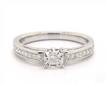 Femine Scroll-Design Vintage Pave Engagement Ring in Platinum 3.00mm Width Band (Setting Price) | James Allen