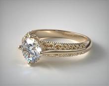 Filigree Cathedral Kite-Set Engagement Ring in 14K Yellow Gold 3.00mm Width Band (Setting Price) | James Allen