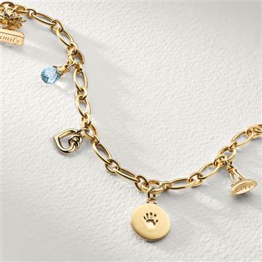 Five-Charm Family Heirloom Bracelet in 18k Yellow Gold