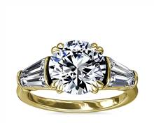 Five-Stone Tapered Baguette Diamond Engagement Ring In 18k Yellow Gold (3/4 ct. tw.) | Blue Nile