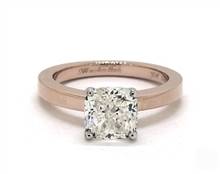 Flat-Edge Sleek Solitaire Engagement Ring in 14K Rose Gold 2.4mm Width Band (Setting Price) | James Allen